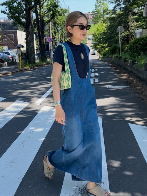 シーナリー 【前後で着れる】 2WAY ブラックデニムワンピース　38 シーナリー 【前後で着れる】 2WAY ブラックデニムワンピース38