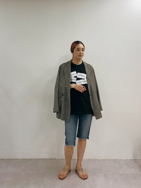 「SHENERY（シーナリー）のアイテム（テーラードジャケット）」を使った、kawashima_164cmさん（レディース・164cm）の夏コーディネート
