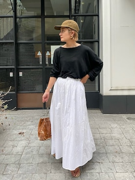 「SHENERY」｜「アイテム（キャップ）」を使った、kawashima_164cmさん（レディース・164cm）の夏コーディネート