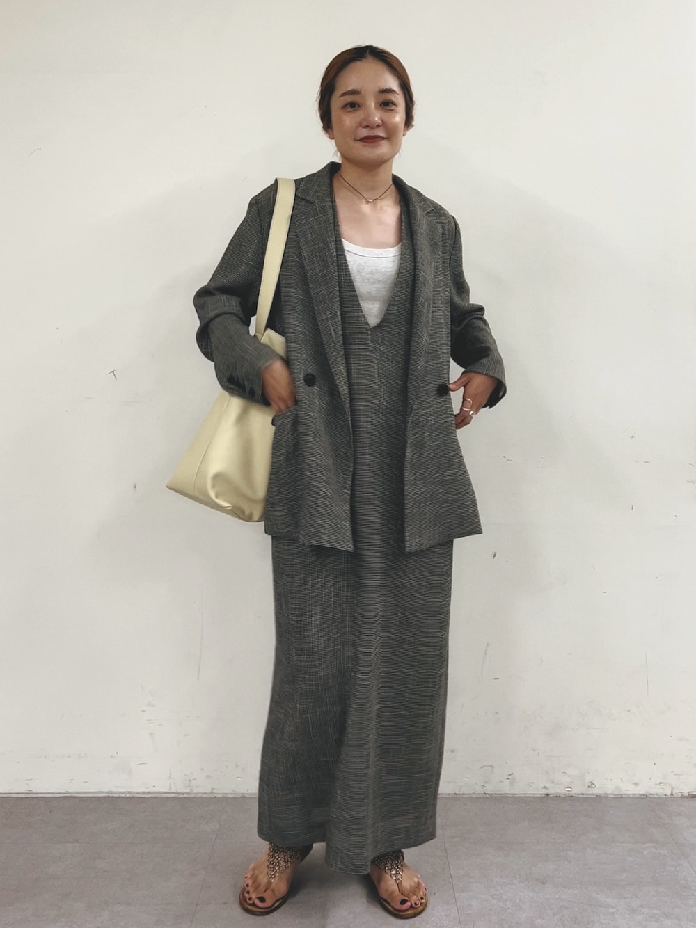 SHENERY からみ織Vネックワンピース SHENERY（シーナリー）の「【セットアップ対応/低身長・高身長