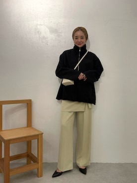 「SHENERY」｜「アイテム（スウェット）」を使った、kawashima_164cmさん（レディース・164cm）の冬コーディネート