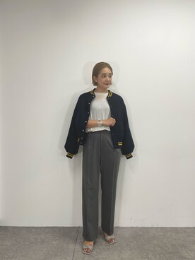 「SHENERY（シーナリー）のアイテム（スタジャン）」を使った、kawashima_164cmさん（レディース・164cm）の夏コーディネート