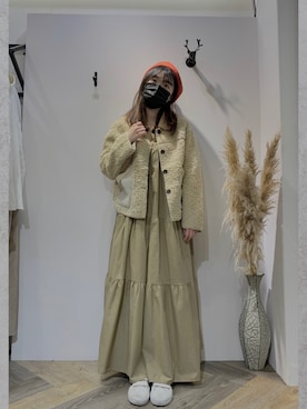 「日常」｜「アイテム（ワンピース/ドレス）」を使った、一圈🎀さん（レディース・160cm）の秋コーディネート