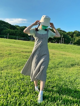 「MUJI」｜「アイテム（その他シューズ）」を使った、一圈🎀さん（レディース・160cm）の夏コーディネート