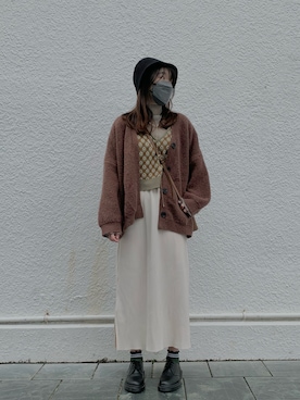 「コーディネート」｜「アイテム（キャップ）」を使った、一圈🎀さん（レディース・160cm）の秋コーディネート
