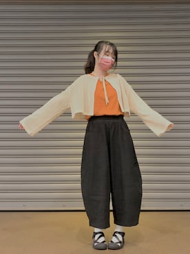 「日常」｜「アイテム（サンダル）」を使った、一圈🎀さん（レディース・160cm）の夏コーディネート