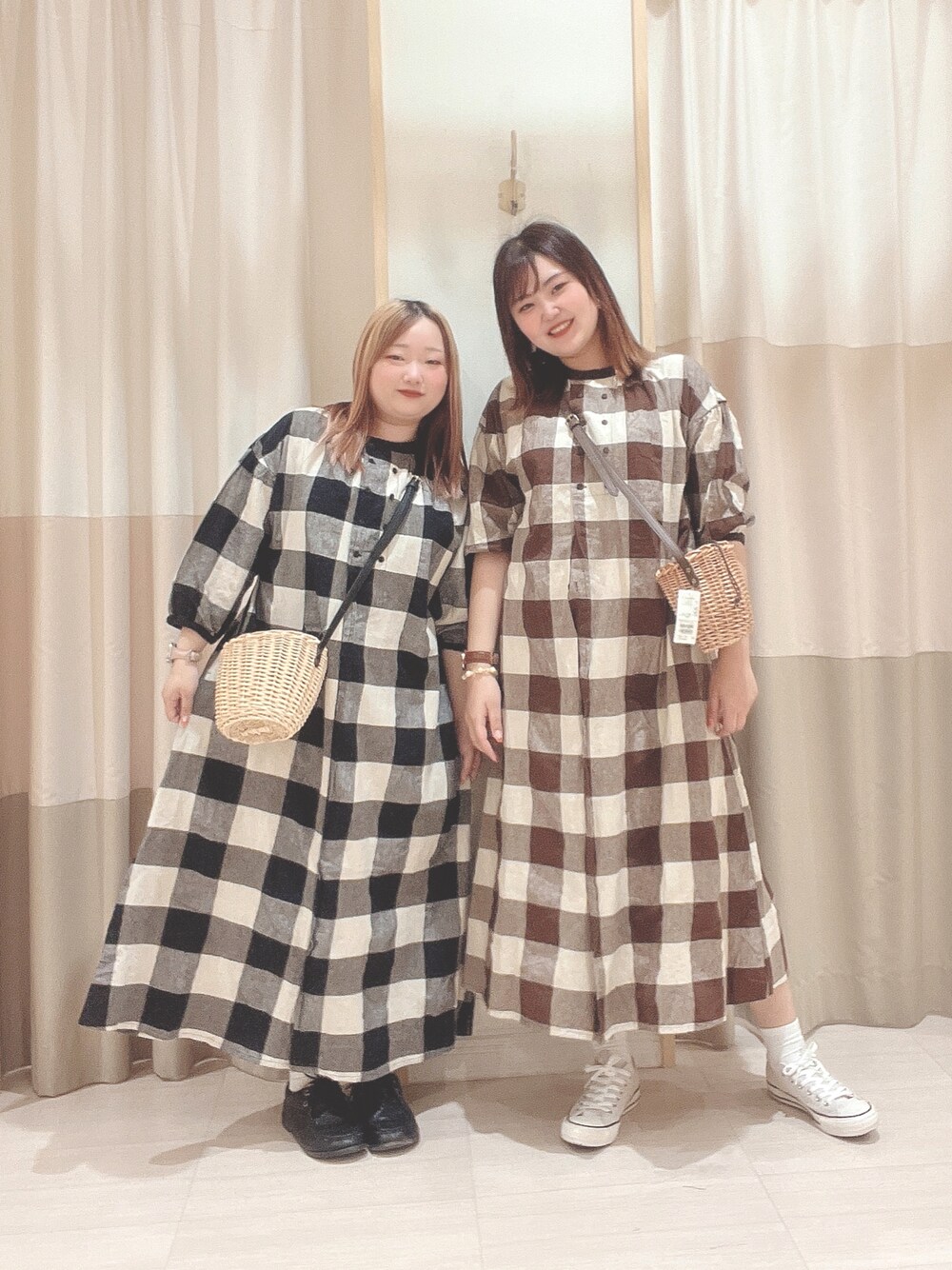 「夏コーデ、シンプルコーデ、楽チンコーデ、大人かわいい、オトナガーリー、低身長コーデ、高身長コーデ、Samansa Mos2、サマンサ モスモス(Samansa Mos2)、SM2、SM2 keittio イオンタウン富士南店、お洒落さんとつながりたい、おしゃれさんと繋がりたい」｜「Samansa Mos2のアイテム（ワンピース/ドレス、ブラウン系）」を使った、🌷○° おまゆさん（レディース・163cm）の春コーディネートの1枚目の写真