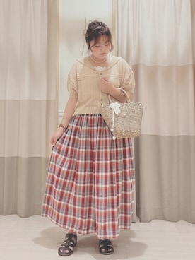 🌷○° おまゆさん（レディース・163cm）の夏コーディネート