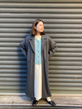 チェスターコートを使った サックスブルー の人気ファッションコーディネート Wear