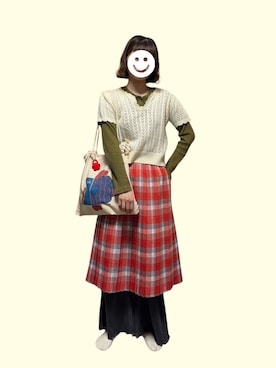 「eLur（エラー）のアイテム」を使った、milkoさん（レディース・163cm）の春コーディネート