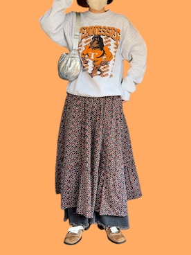 「eLur（エラー）のアイテム」を使った、milkoさん（レディース・163cm）の春コーディネート