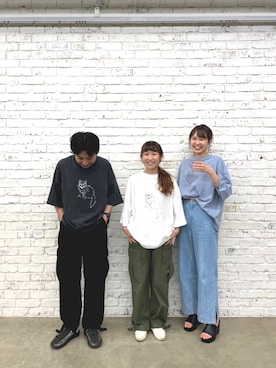 「NICE CLAUP（ナイスクラップ）のアイテム（パンツ）」を使った、oku._.otonさん（メンズ・166cm）の夏コーディネート