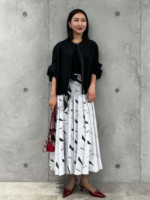 ROPE'（ロペ） スカート プリントギャザーフレアスカート/セットアップ