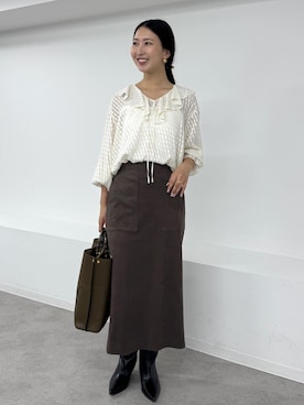 「オフィスカジュアル」｜MOEさん（レディース・163cm・20代）の秋コーディネート