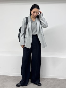 「アイテム（テーラードジャケット）」を使った、MOEさん（レディース・163cm・20代）の秋コーディネート