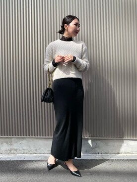 「重ね着ベストシーズン」｜「アイテム（パンプス）」を使った、MOEさん（レディース・163cm）の秋コーディネート