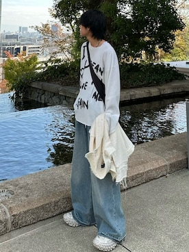 「HOLY IN CODE（ホーリーインコード）のアイテム」を使った、ゆーすけ。さん（メンズ・176cm）の秋コーディネート