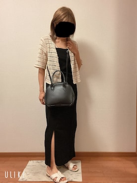 「スリット」｜「アイテム（オールインワン・サロペット）」を使った、khao153さん（レディース・153cm）の夏コーディネート