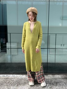 【人気】CABaN  タータンチェックストレートパンツ 人気】CABaN タータンチェックストレートパンツ