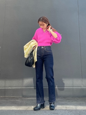 「MOUSSY（マウジー）のアイテム（テーラードジャケット）」を使った、yamamyさん（レディース・158cm）の秋コーディネート