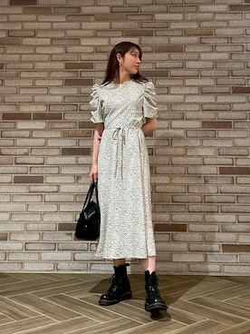 「VINTAGE（ヴィンテージ）のアイテム（ボストンバッグ）」を使った、yamamyさん（レディース・158cm）の夏コーディネート