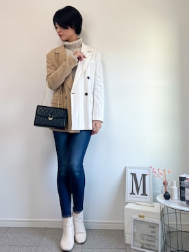 「BASE（ベース）のアイテム」を使った、maaakiii93さん（レディース・175cm）の冬コーディネート
