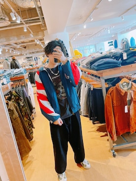 「ストリートファッション」｜「アイテム（ナイロンジャケット）」を使った、三野宮 広展さん（メンズ・176cm）の春コーディネート