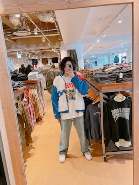 「ストリートファッション」｜「アイテム（ナイロンジャケット）」を使った、三野宮 広展さん（メンズ・176cm）の春コーディネート