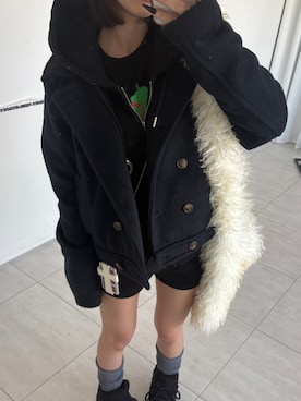 「アイテム（パーカー）」を使った、RENAさん（レディース・150cm）の冬コーディネート