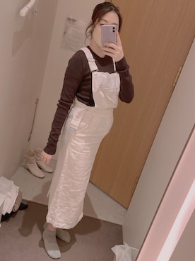 「Mila Owen（ミラオーウェン）のアイテム（サロペット/オーバーオール）」を使った、nachiii97さん（レディース・166cm）の春コーディネート