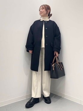 「URBAN RESEARCH DOORS（アーバンリサーチドアーズ）のタートルネックニット（ニット/セーター）」を使った、maikoさん（レディース・154cm）の冬コーディネート