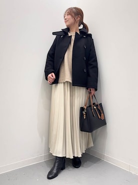 「URBAN RESEARCH DOORS（アーバンリサーチドアーズ）のラグランフレアプルオーバー（Tシャツ/カットソー）」を使った、maikoさん（レディース・154cm）の冬コーディネート