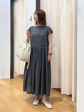「アイテム（その他シューズ、ホワイト系）」を使った、maikoさん（レディース・154cm）の夏コーディネート