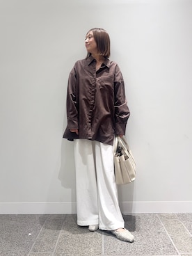「URBAN RESEARCH（アーバンリサーチ）のスエードライクルーズシャツ（シャツ/ブラウス）」を使った、maikoさん（レディース・154cm）の秋コーディネート