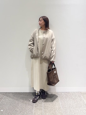 「アイテム（バッグ）」を使った、maikoさん（レディース・154cm）の秋コーディネート