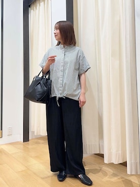 「URBAN RESEARCH DOORS（アーバンリサーチドアーズ）の『UVカット/接触冷感/吸水速乾』ドライタッチリラックスパンツ（その他パンツ）」を使った、maikoさん（レディース・154cm）の夏コーディネート