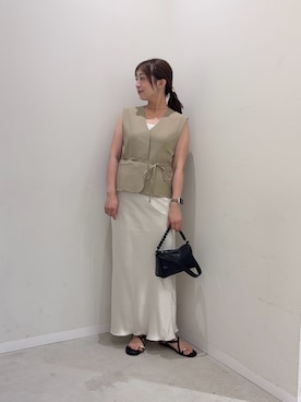 「SENSE OF PLACE by URBAN RESEARCH（センスオブプレイスバイアーバンリサーチ）のアイテム（スカート）」を使った、maikoさん（レディース・154cm）の夏コーディネート