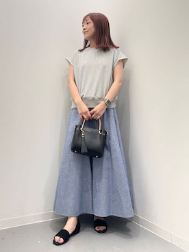 「アイテム（スウェット）」を使った、maikoさん（レディース・154cm）の夏コーディネート