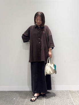「RODE SKO（ロデスコ）のアイテム」を使った、maikoさん（レディース・154cm）の夏コーディネート