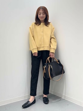 「URBAN RESEARCH Sonny Label（アーバンリサーチサニーレーベル）のストレッチメルトンカーディガン（カーディガン/ボレロ）」を使った、maikoさん（レディース・154cm）の秋コーディネート