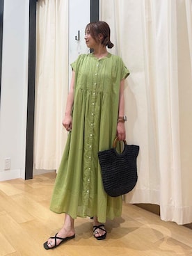 「URBAN RESEARCH Sonny Label（アーバンリサーチサニーレーベル）のアイテム（ワンピース/ドレス）」を使った、maikoさん（レディース・154cm）の夏コーディネート