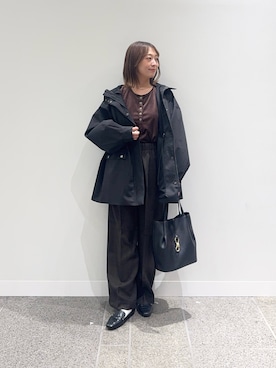「URBAN RESEARCH DOORS（アーバンリサーチドアーズ）の防風/撥水ドロストフーディ（その他アウター）」を使った、maikoさん（レディース・154cm）の秋コーディネート