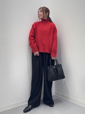 「URBAN RESEARCH DOORS（アーバンリサーチドアーズ）のタートルネックニット（ニット/セーター）」を使った、maikoさん（レディース・154cm）の冬コーディネート