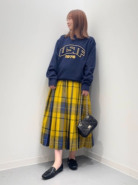 「アイテム（スウェット）」を使った、maikoさん（レディース・154cm）の夏コーディネート