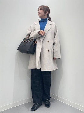 「URBAN RESEARCH DOORS（アーバンリサーチドアーズ）のウールリバーテーラードコート（その他アウター）」を使った、maikoさん（レディース・154cm）の冬コーディネート