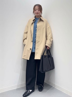 「154cm」｜「アイテム（その他アウター）」を使った、maikoさん（レディース・154cm）の春コーディネート