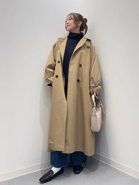 「154cm」｜「アイテム（その他アウター）」を使った、maikoさん（レディース・154cm）の冬コーディネート
