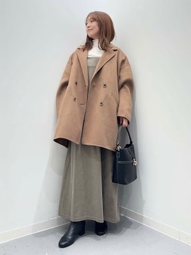 「URBAN RESEARCH DOORS（アーバンリサーチドアーズ）のウールリバーテーラードコート（その他アウター）」を使った、maikoさん（レディース・154cm）の秋コーディネート