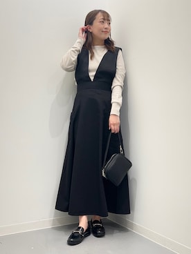 「URBAN RESEARCH Sonny Label（アーバンリサーチサニーレーベル）のアイテム（ジャンパースカート）」を使った、maikoさん（レディース・154cm）の夏コーディネート