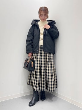 「アイテム（ダウンジャケット/コート）」を使った、maikoさん（レディース・154cm）の秋コーディネート